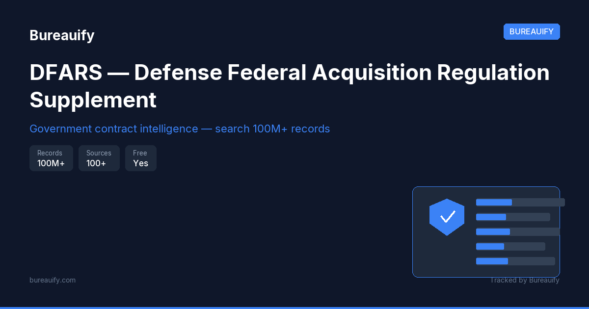 DFARS (Defense Federal Acquisition Regulation S | Bureauify
