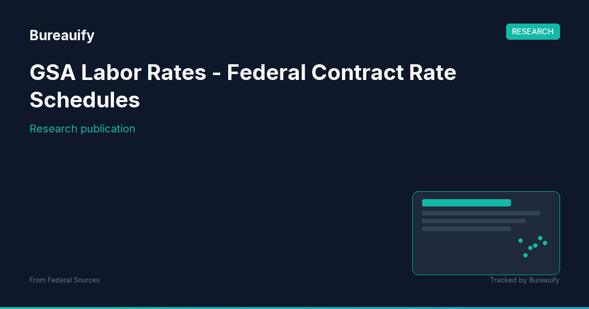 GSA Labor Rates - Federal Contract Rate Schedules | Bureauify