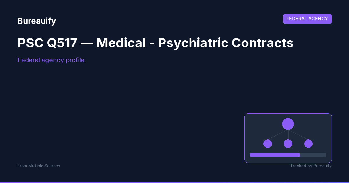 PSC Q517 — Medical - Psychiatric Contracts | Bureauify