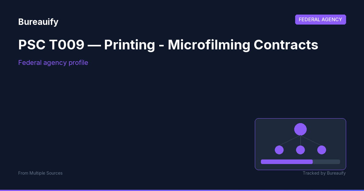 PSC T009 — Printing - Microfilming Contracts | Bureauify